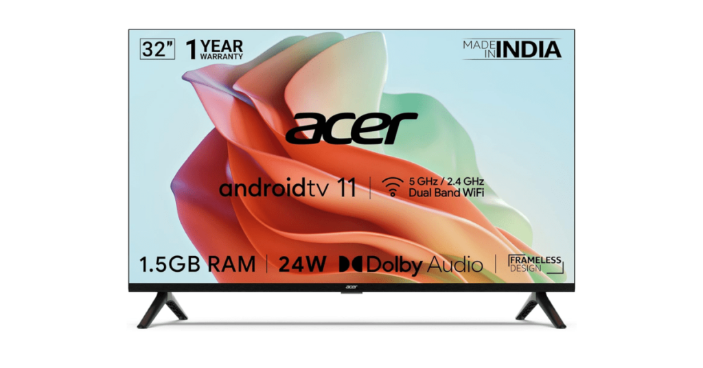 Acer 80 cm (32 inches) I Series HD Ready Android Smart LED TV AR32AR2841HDFL