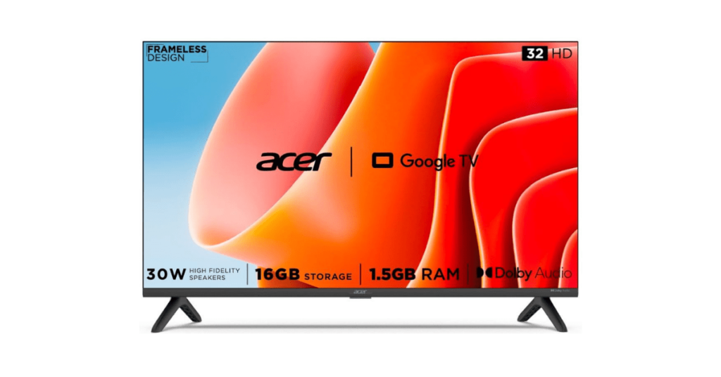 Acer 80 cm (32 inches) Advanced I Series HD Ready Smart LED Google TV AR32GR2841HDFL