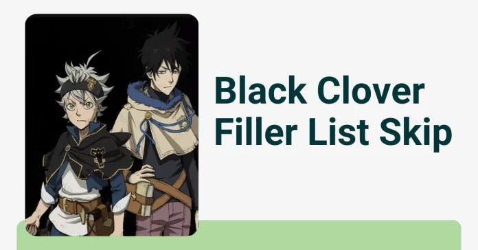 black clover filler list